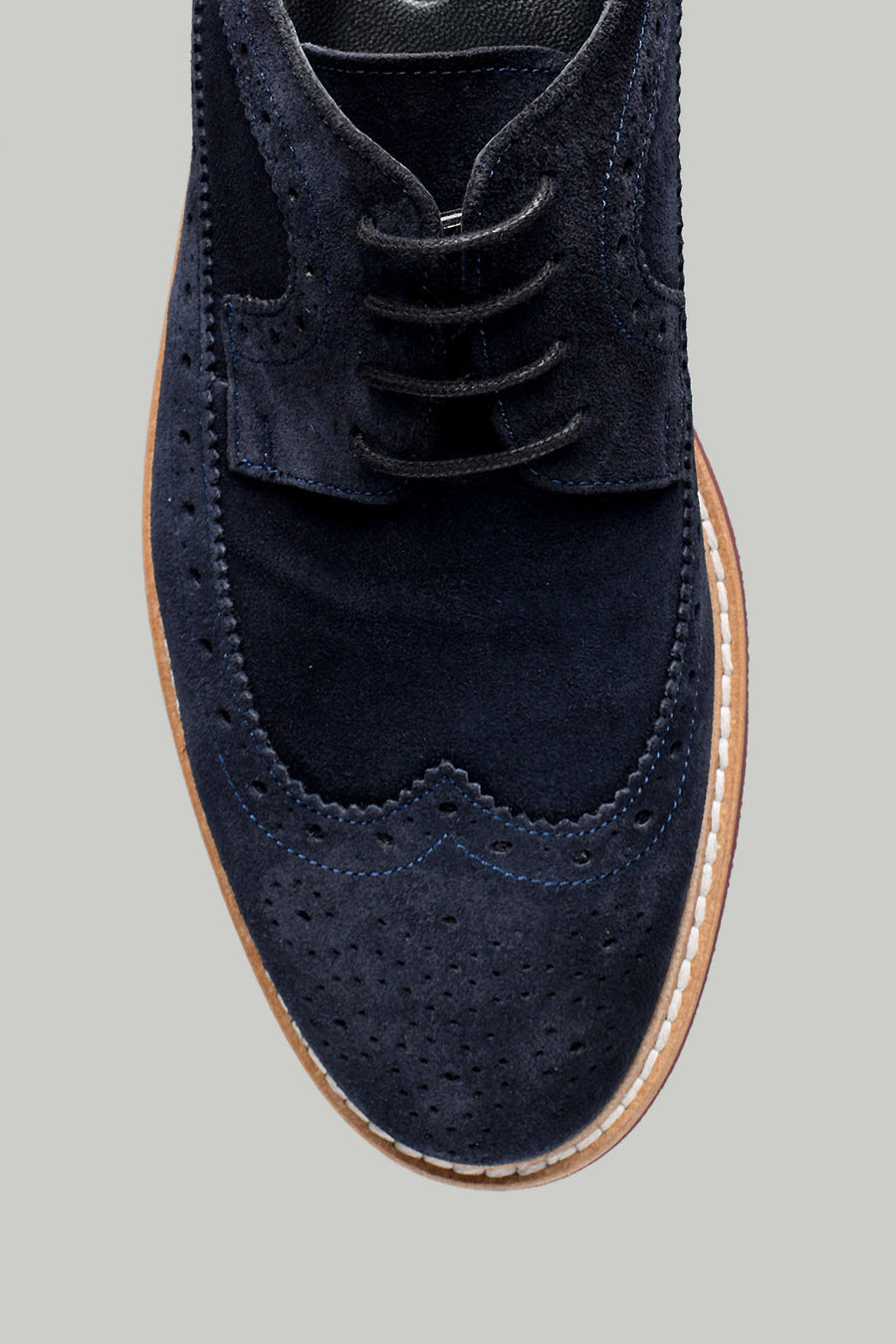 Men's Navy Blue Suede Leather Shoes