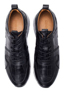 Erkek Deri Desenli Sneaker | Derimod