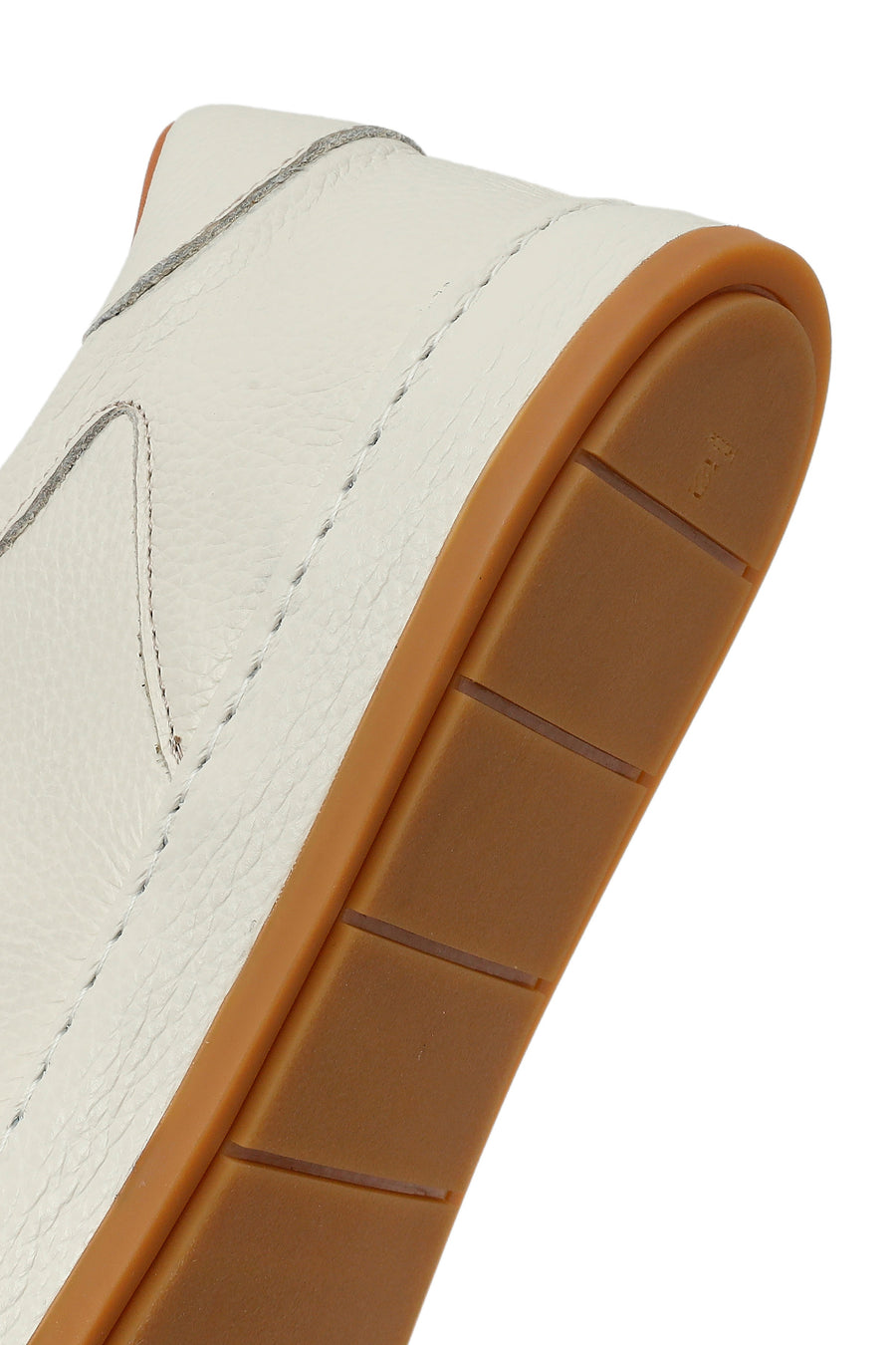 Men's White Lace-up Leather Sneaker