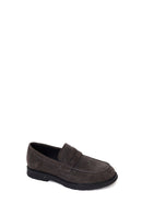 Erkek Gri Süet Deri Casual Loafer | Derimod