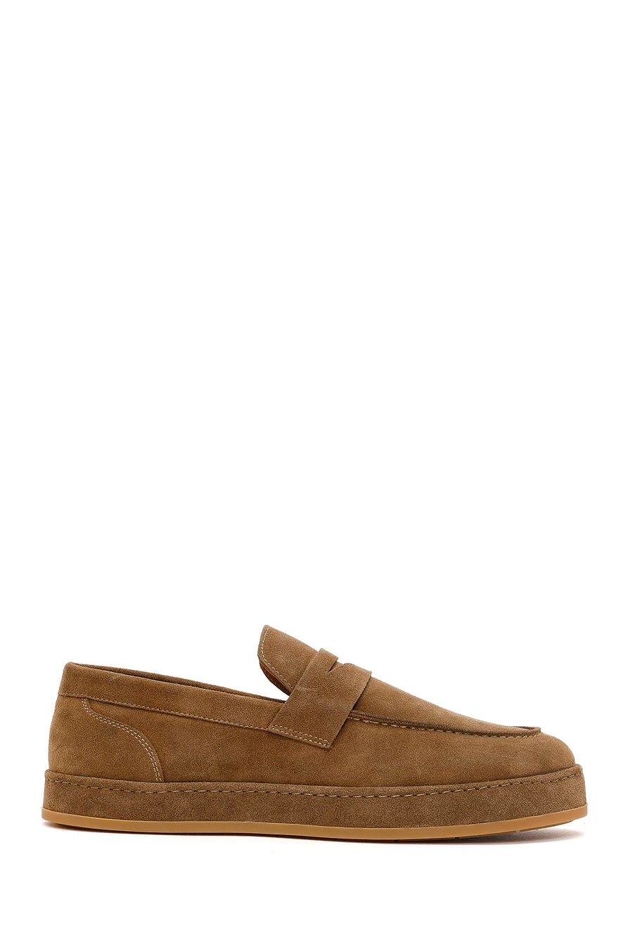 Men's Tan Suede Leather Loafers 26SFD631010 | Derimod