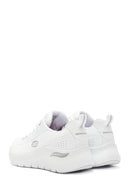 Skechers Women's White Arch Fit Lace-Up Chunky Sole Sneakers | Derimod