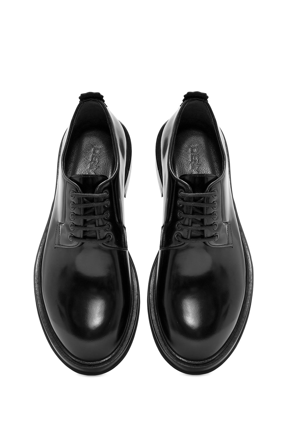 Men's Black Laced Leather Classic Shoes