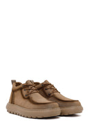 Derimod Zero Male Khaki Lace-Up Thick-Soled Fabric Casual Shoes | Derimod
