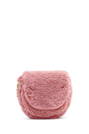 Kadın Pembe Peluş Mini Çapraz Çanta | Derimod