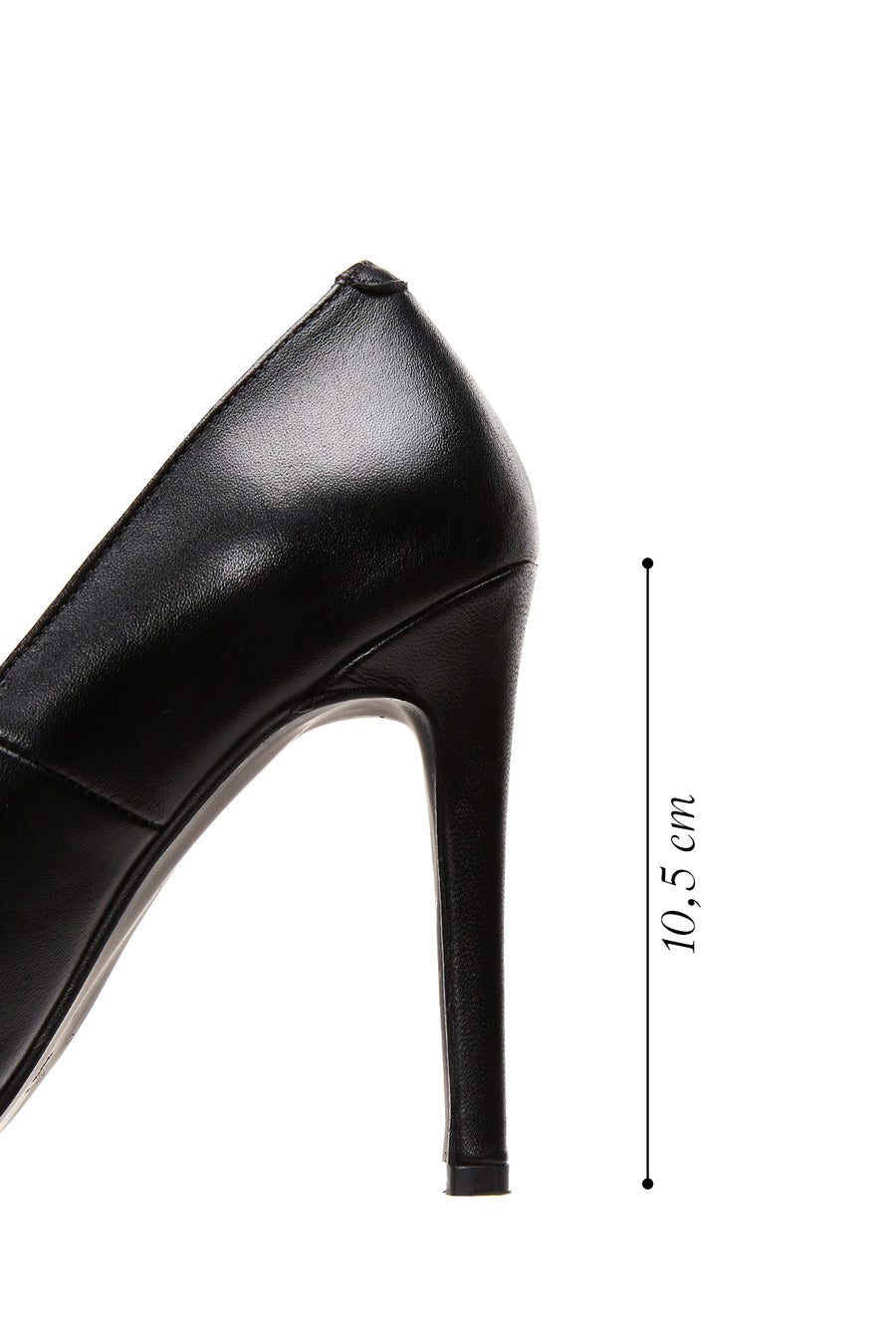 Kadın Siyah Deri Stiletto