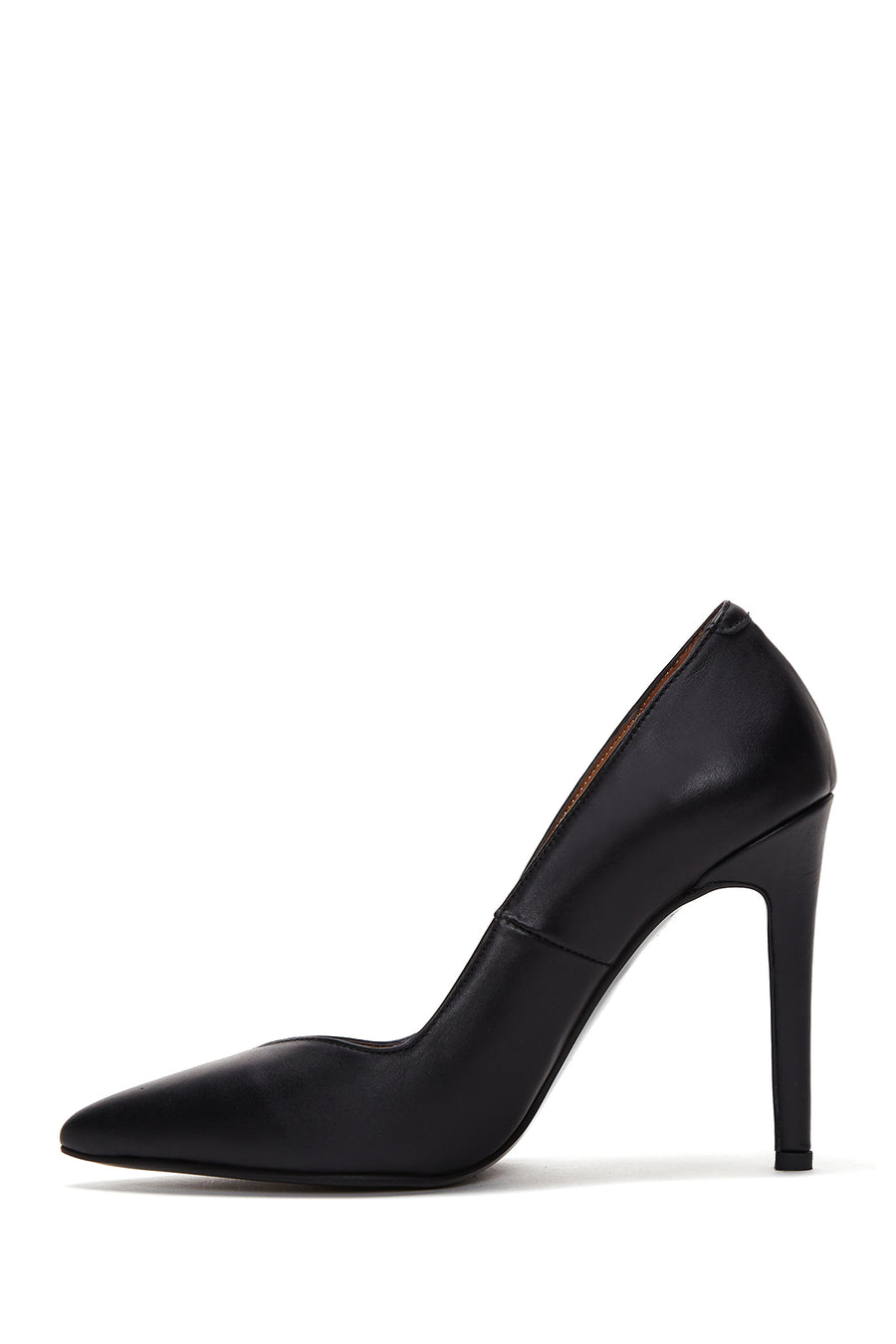 Kadın Siyah Deri Stiletto