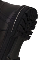 Male Black Lace-up Zip Closure Leather Boots | Derimod