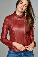 Bravo Women's Leather Jacket | Derimod