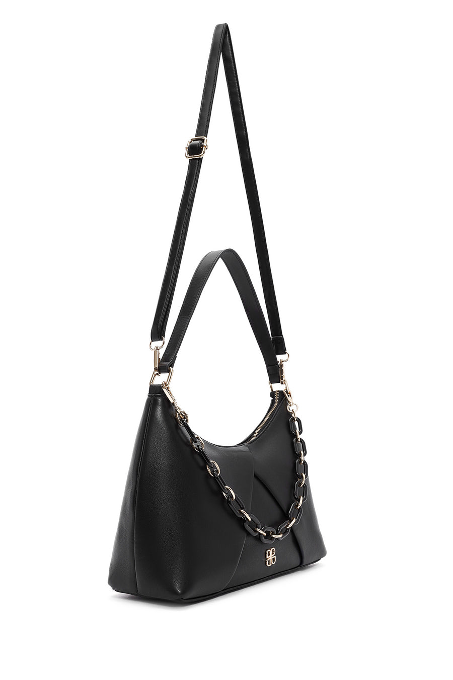 Women's Black Long Strap Shoulder Bag