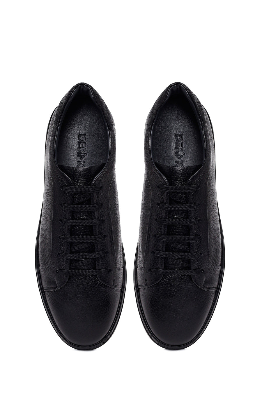 Male Black Lace-Up Leather Sneaker