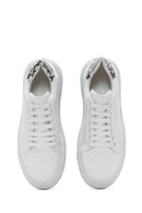 Women's White Patent Leather Thick Soled Sneaker | Derimod