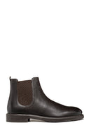 Geox Men's Brown U Tiberio Leather Chelsea Boots | Derimod