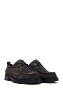 Male Gray Lace-Up Thick-Soled Suede Casual Shoes | Derimod