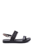 Women's Black Flat Sandals | Derimod