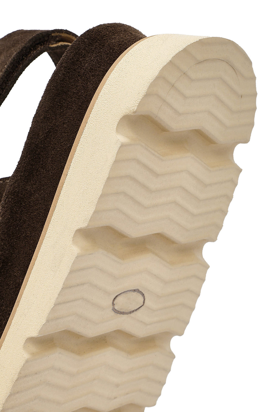 Women's Brown Double Strap Suede Leather Sandals