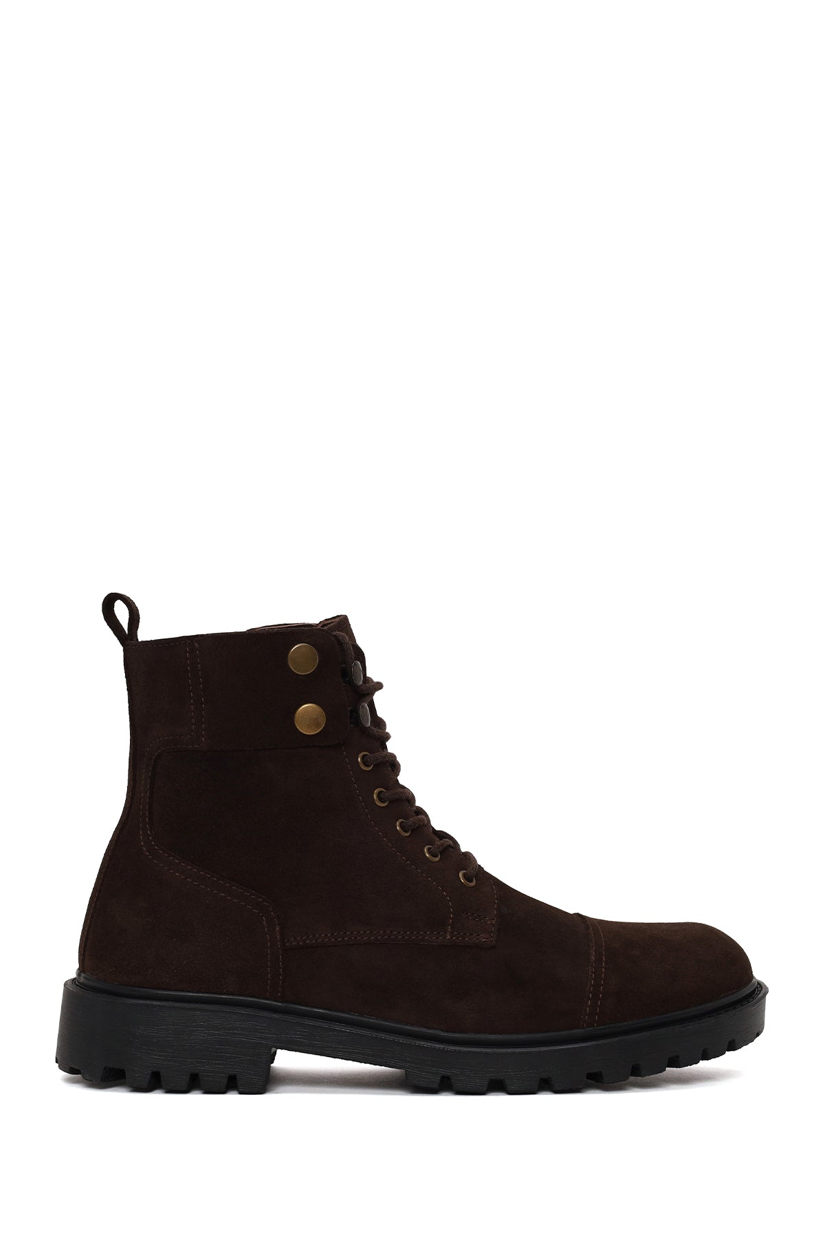 Male Brown Zip Closure Suede Boots WM710020DS | Derimod