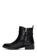 Women's Black Zippered Buckle Detailed Boots | Derimod