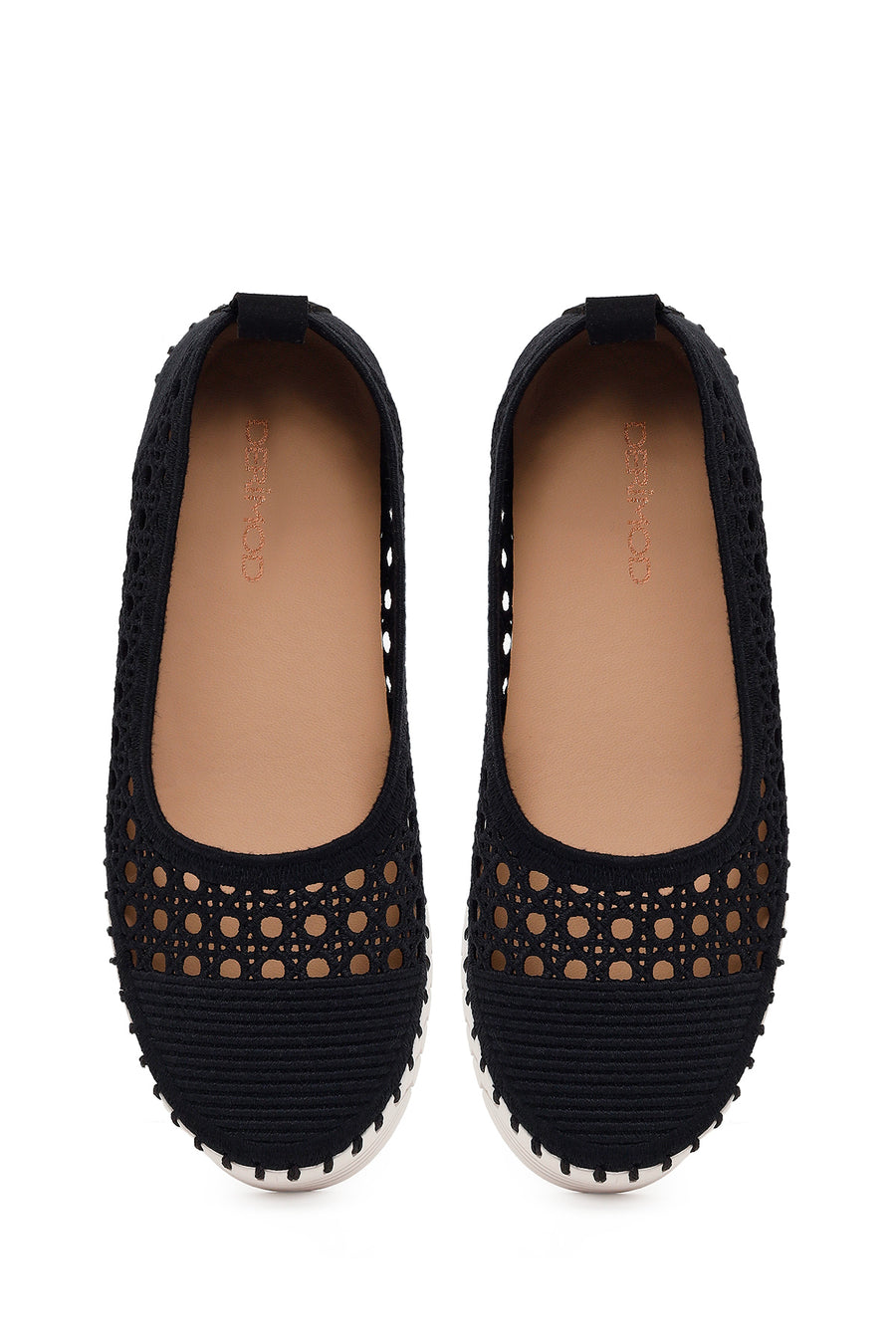 Woman Black Thick-Soled Fabric Casual Shoes