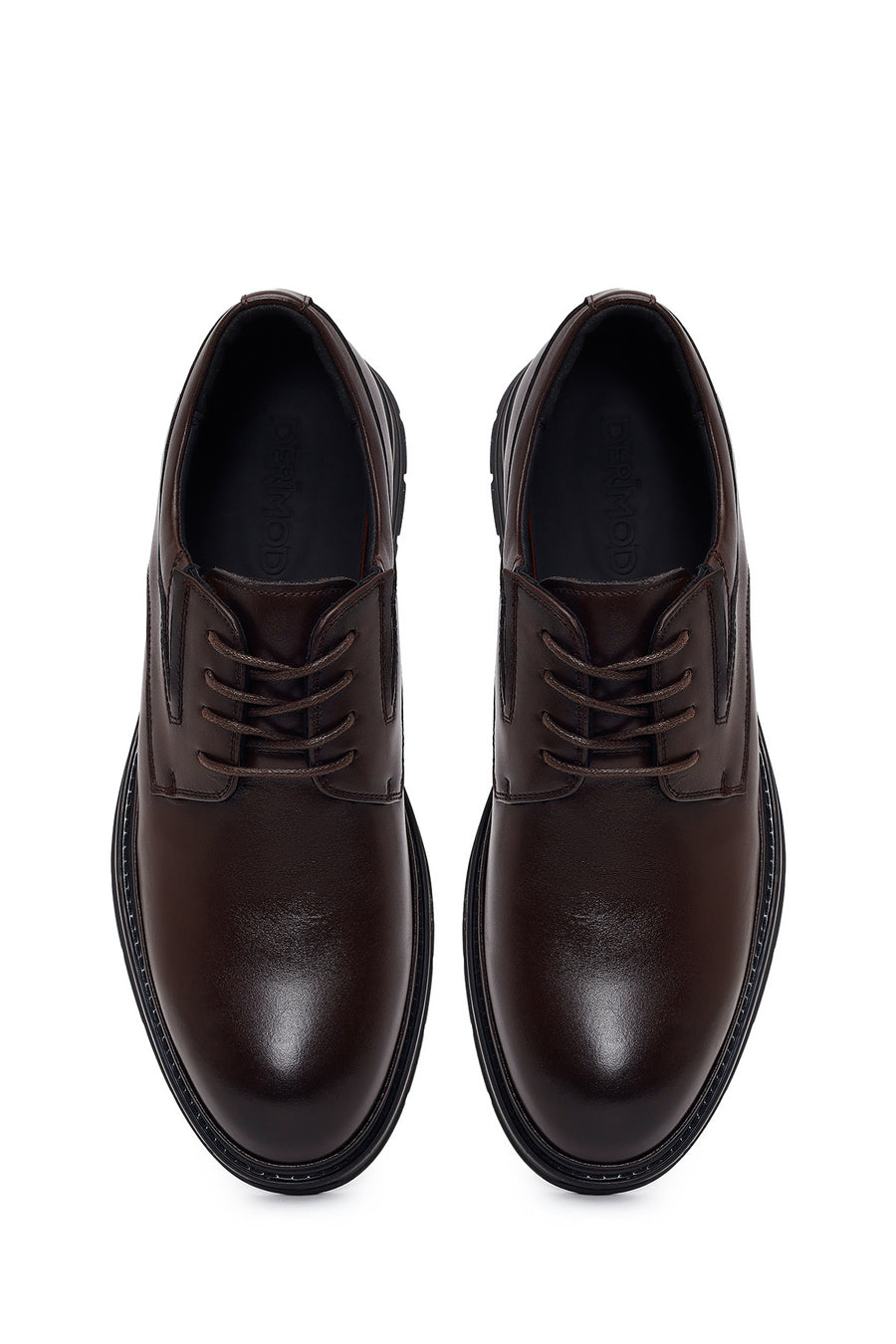 Male Brown Lace-up Leather Casual Shoes