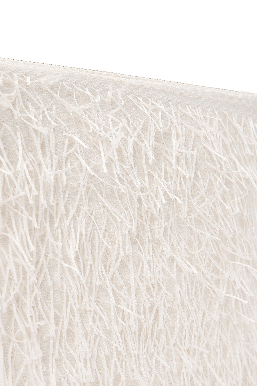 Women's White Long Chain Strap Clutch Bag