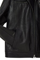 Mateo Men's Black Leather Jacket | Derimod