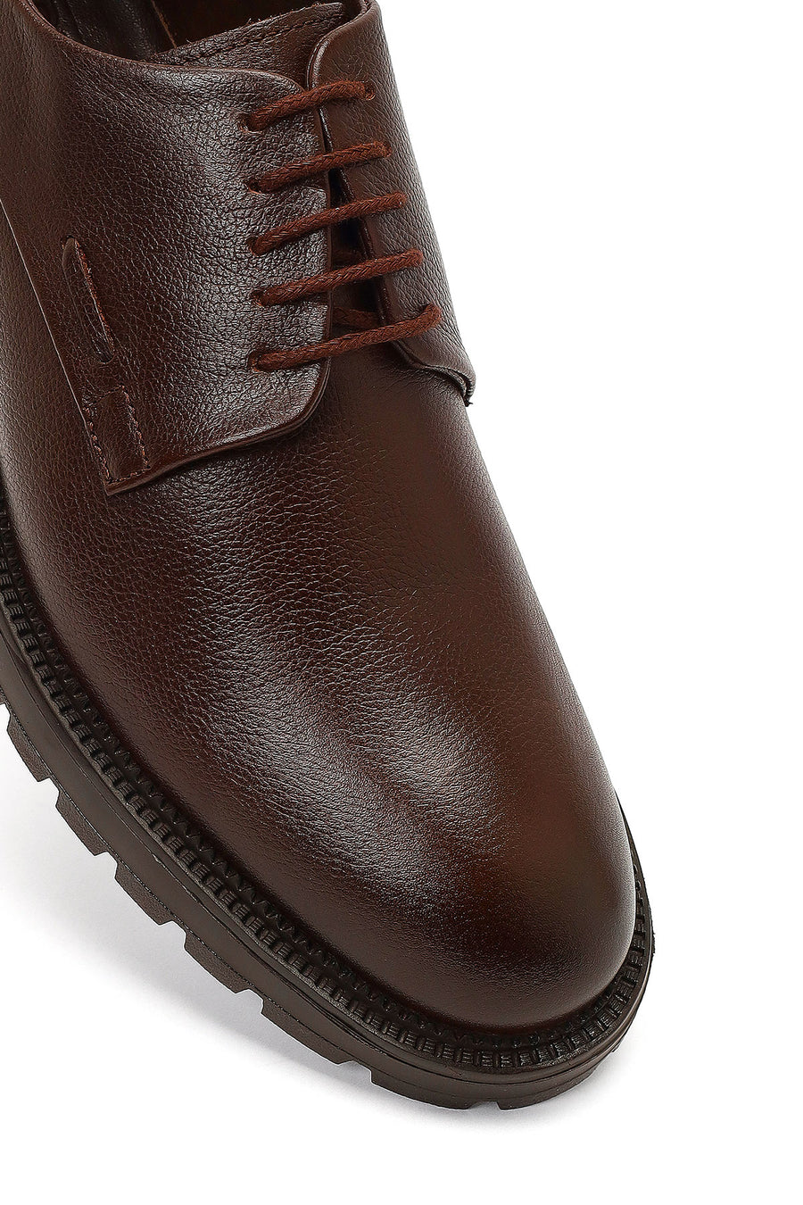Men's Brown Lace-Up Leather Casual Shoes