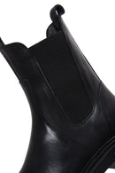 Women's Black Leather Chelsea Boots | Derimod