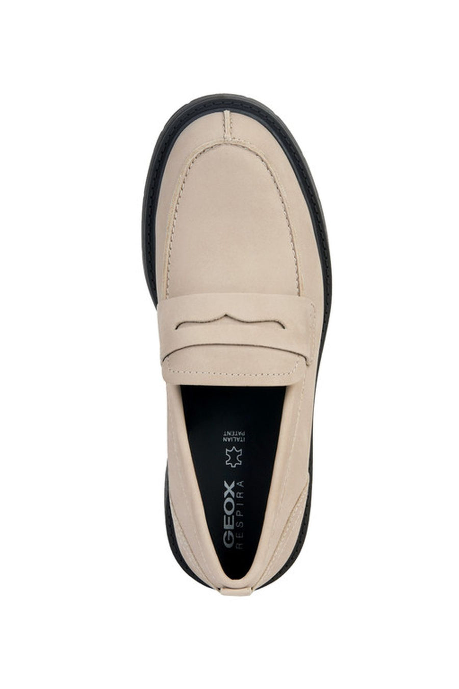 Geox Kadın Bej Spherica EC7 Süet Deri Maskülen Loafer