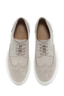 Men's Beige Suede Leather Casual Shoes | Derimod