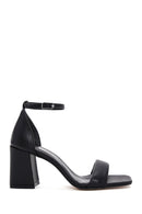 Women's Black Ankle Strap Heeled Sandals | Derimod