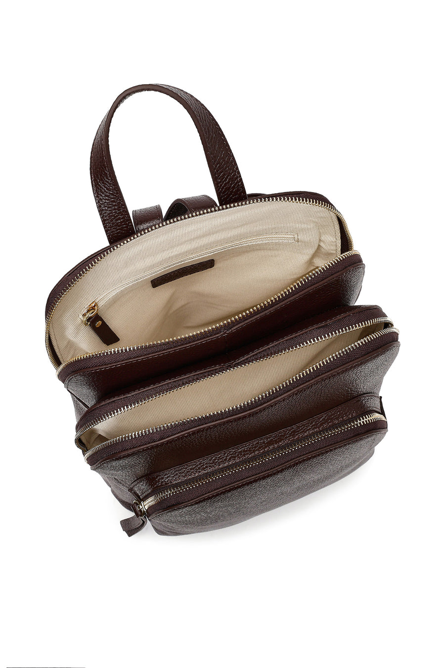 Women's Brown Leather Backpack