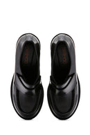 Women's Black Patent Leather Heeled Loafer | Derimod