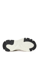 Woman White Lace-Up Thick-Soled Charm Sneaker | Derimod