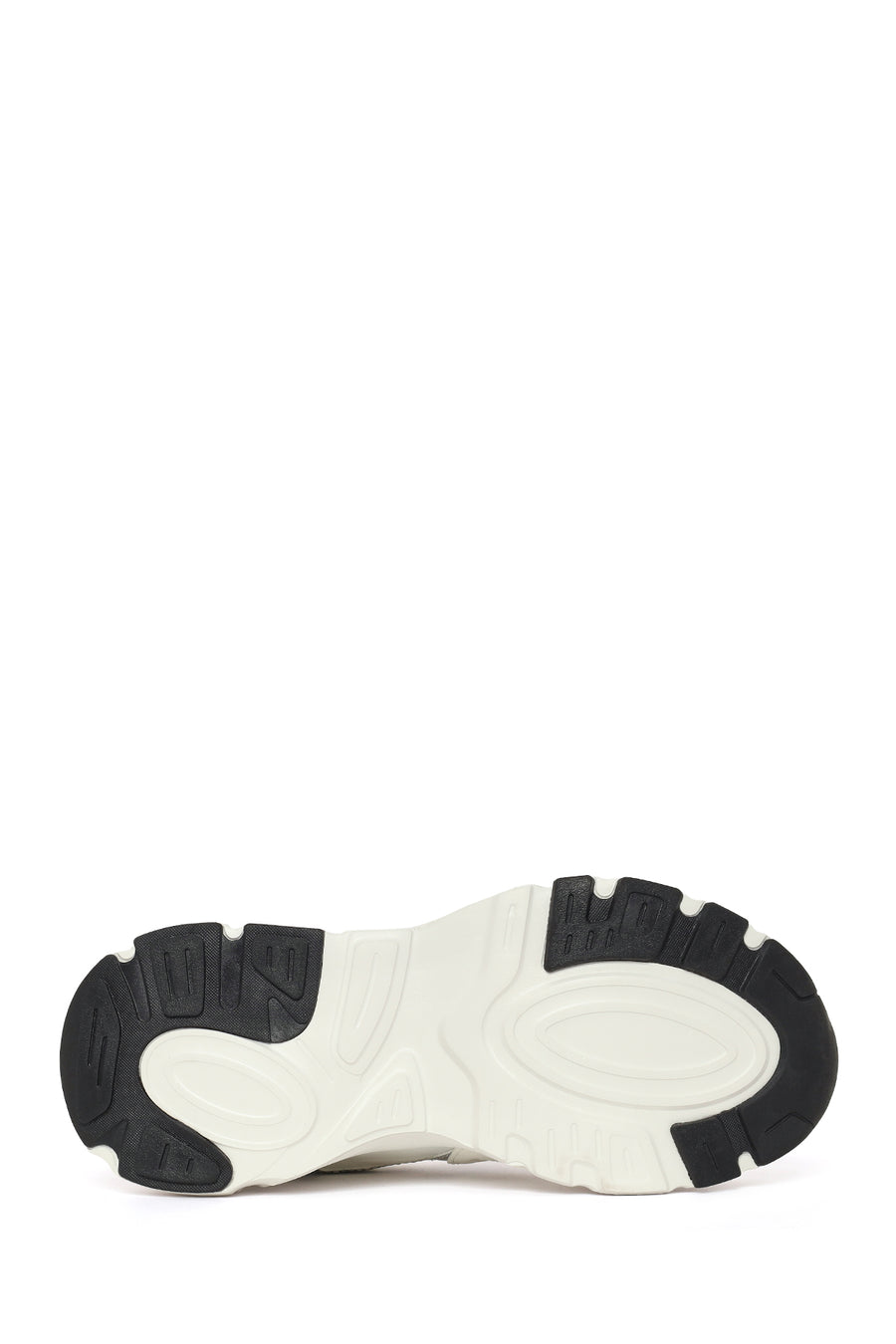 Woman White Lace-Up Thick-Soled Charm Sneaker