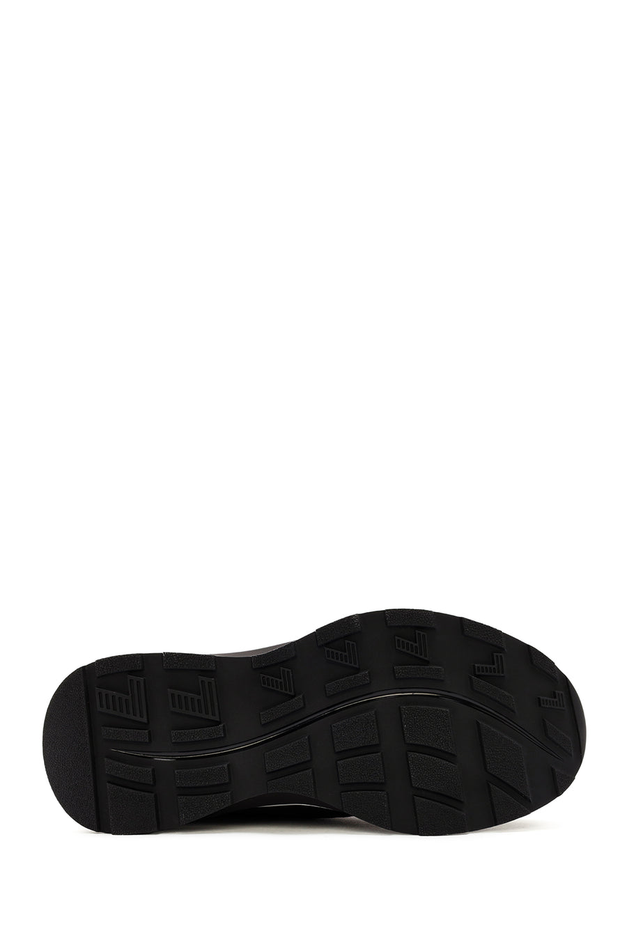 Men's Black Thick-Soled Fabric Sneakers