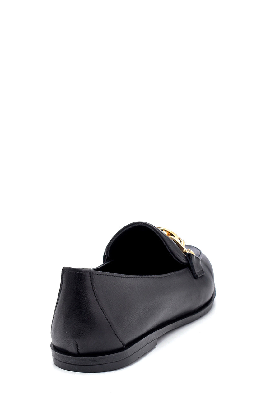 Kadın Deri Zincir Detaylı Loafer