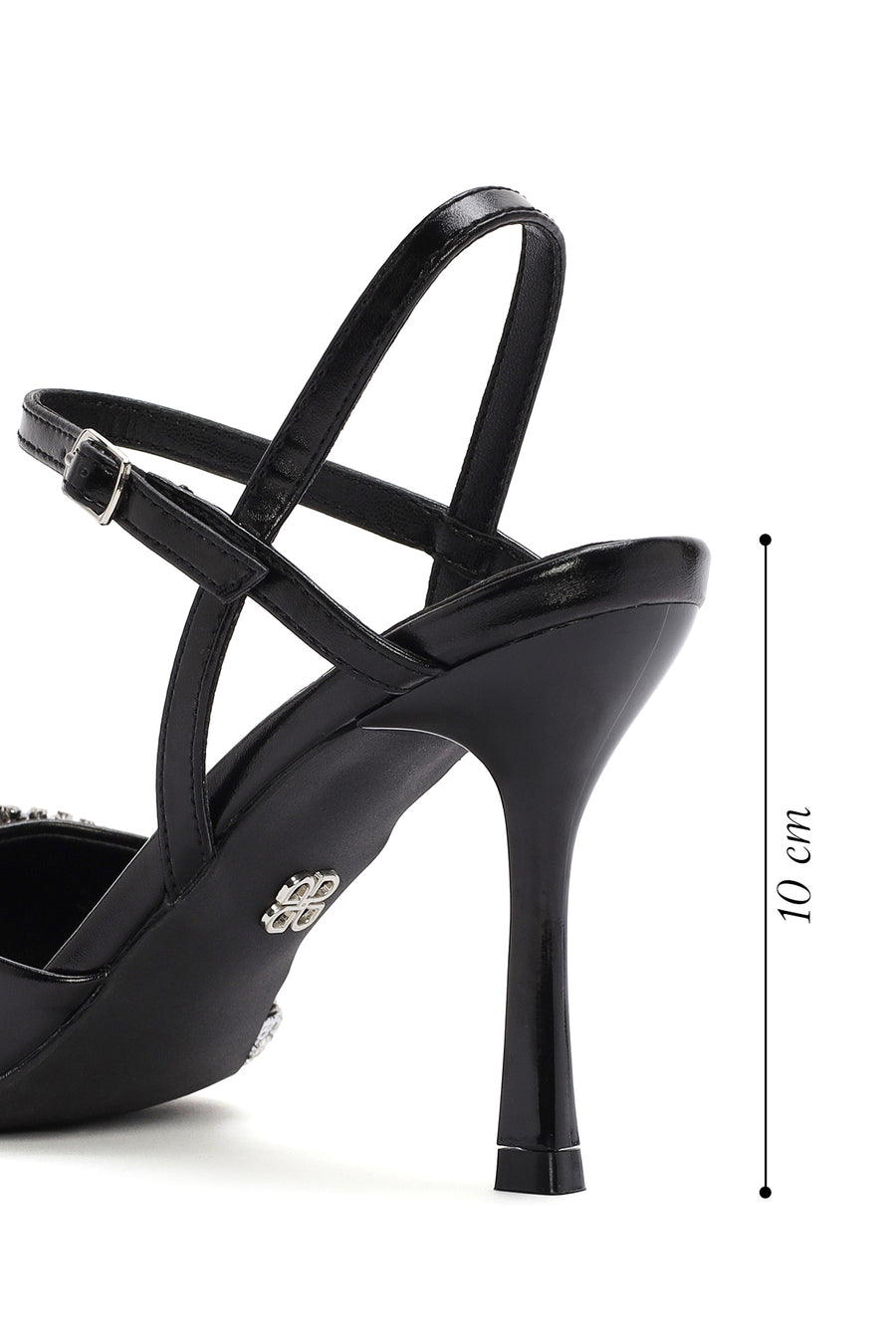 Women's Black Slingback High Heeled Stilettos