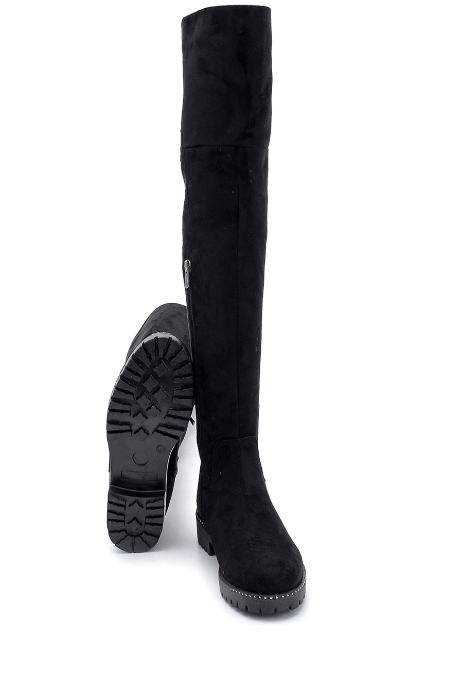 Women's Suede Flat Boots
