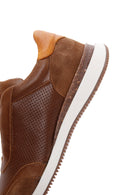 Men's Mink Leather Suede Detailed Sneaker | Derimod