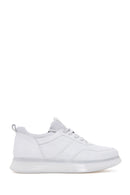 Men's White Leather Thick Soled Sneaker | Derimod