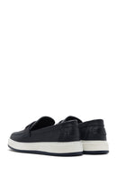 Erkek Lacivert Deri Loafer | Derimod
