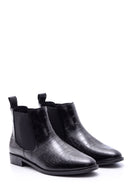 Women's Crocodile Patterned Leather Boots | Derimod