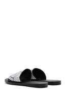 Women's Black Stone Slippers | Derimod