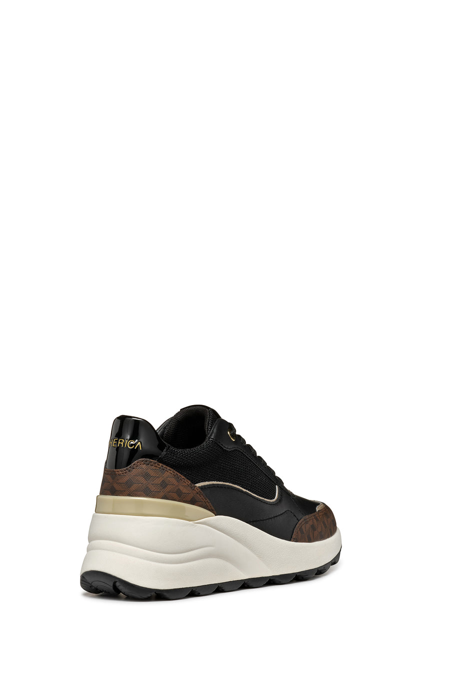Geox Kadın Siyah D Spherica Bağcıklı Deri Sneaker
