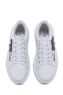 Women's White Stone Thick Soled Sneaker | Derimod