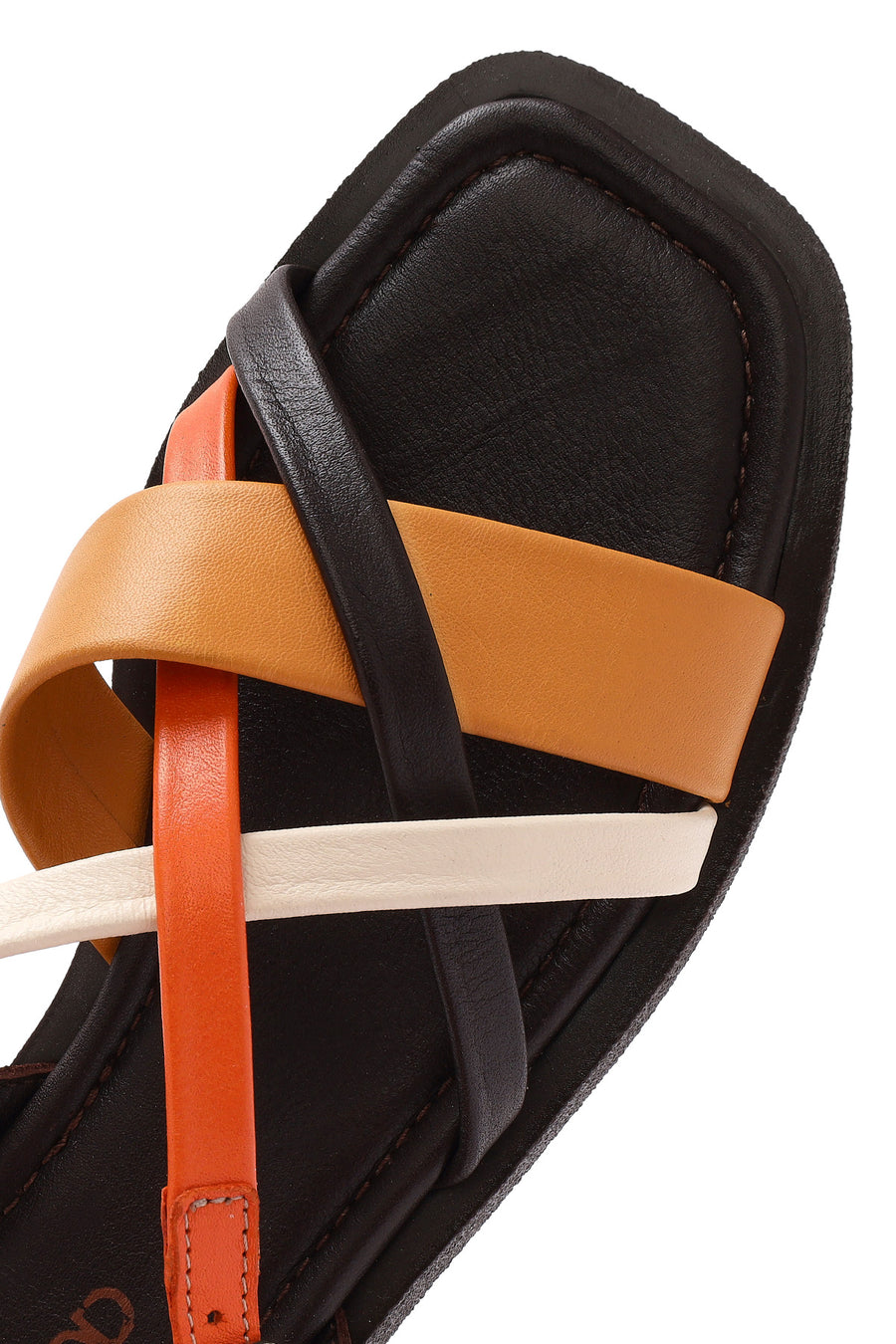 Women's Multicolor Buckled Leather Sandals