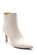 Women's Leather Thin Heeled Boots | Derimod