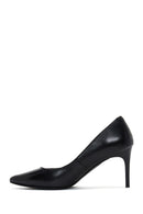 Women's Black Leather Stiletto | Derimod