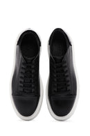 Men's Black Leather Thick Soled Sneaker | Derimod